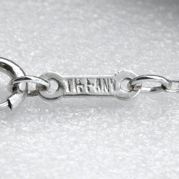 TIFFANY&Co. Open teardrop Necklace Elsa Peretti Silver925 2.6g Women - Picture 9 of 12